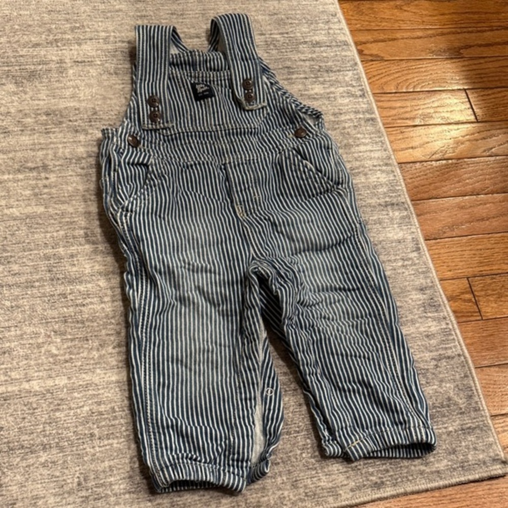 Baby b’gosh Pin Striped Blue Kids Overalls 18m